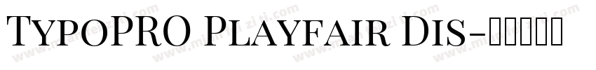 TypoPRO Playfair Dis字体转换